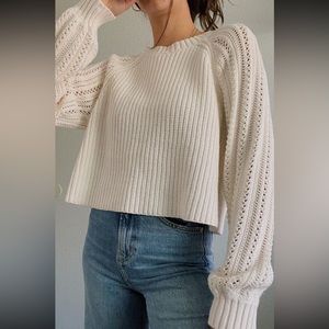 American Eagle | White Knit Sweater